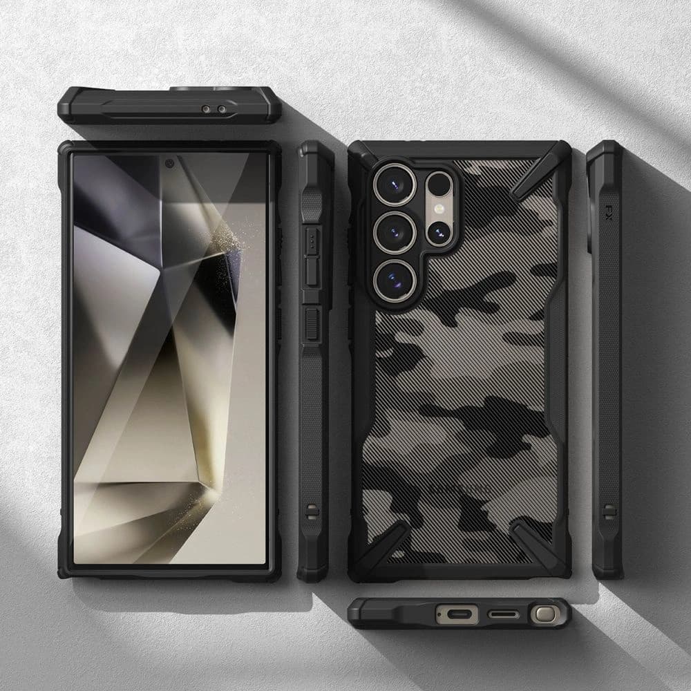 Etui Ringke Fusion-X Samsung Galaxy S24 Ultra Camo Black - 6