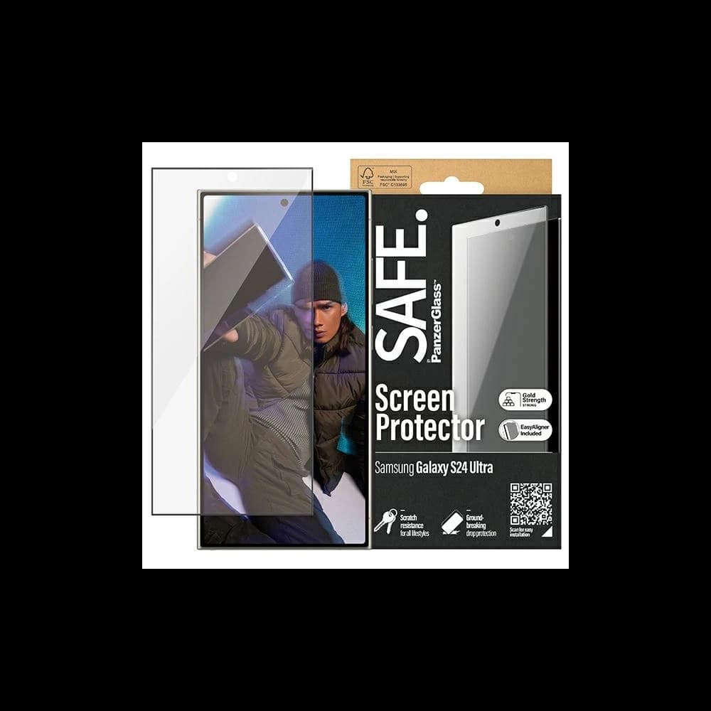 Edzett üveg SAFE by PanzerGlass Samsung Galaxy S24 Ultra Képernyővédő Ultra-Széles Illeszkedés