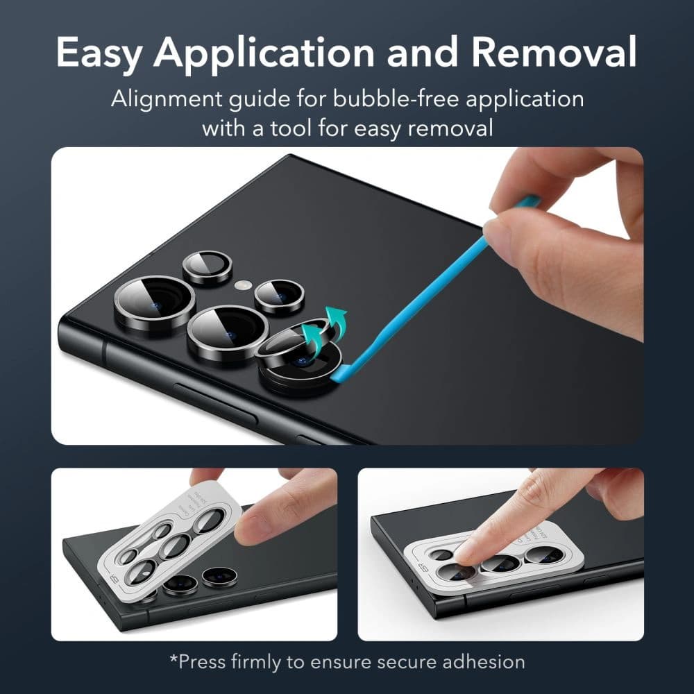 Protector de cameră ESR pentru Samsung Galaxy S24 Ultra Negru - 8