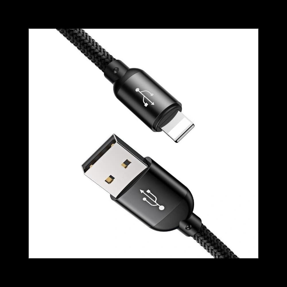 USB kábel Baseus 3w1 USB-C / Lightning / Micro 3A 1,2m ( fekete) - 5