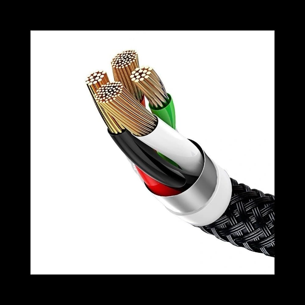 USB kábel Baseus 3w1 USB-C / Lightning / Micro 3A 1,2m ( fekete) - 9