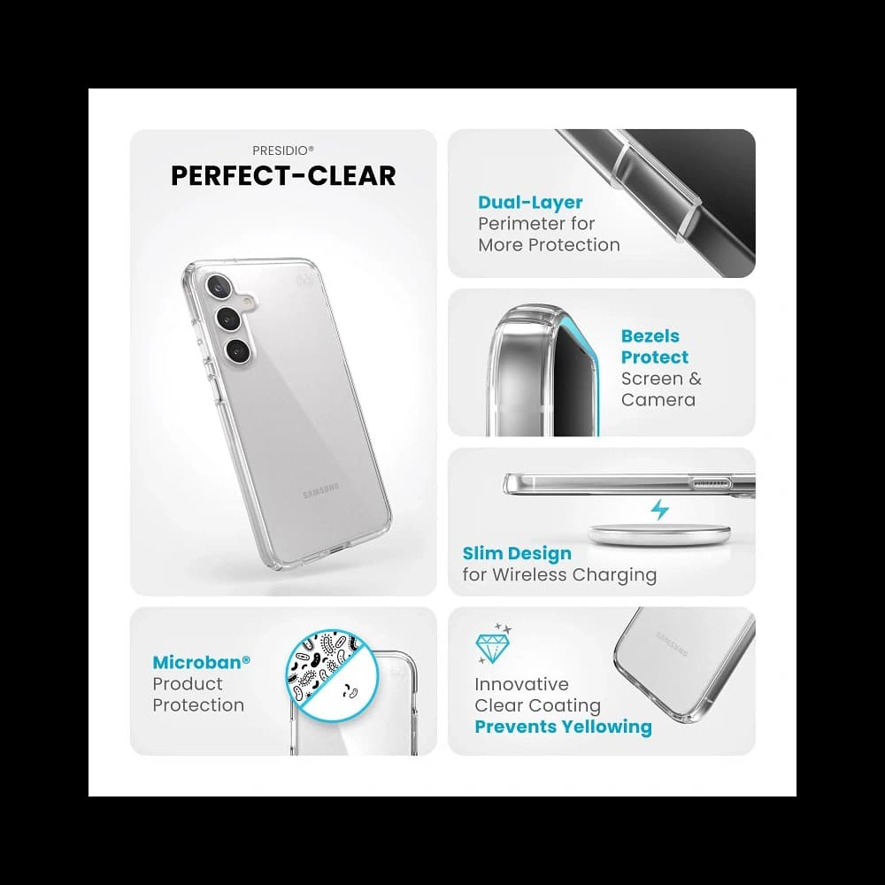 Etui Speck Presidio Perfect-Clear Samsung Galaxy S24+ Plus čiré/čiré - 7
