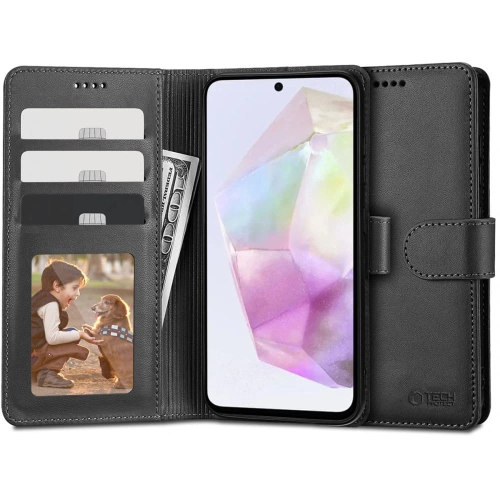 Etui Tech-Protect Wallet Samsung Galaxy A35 5G Fekete