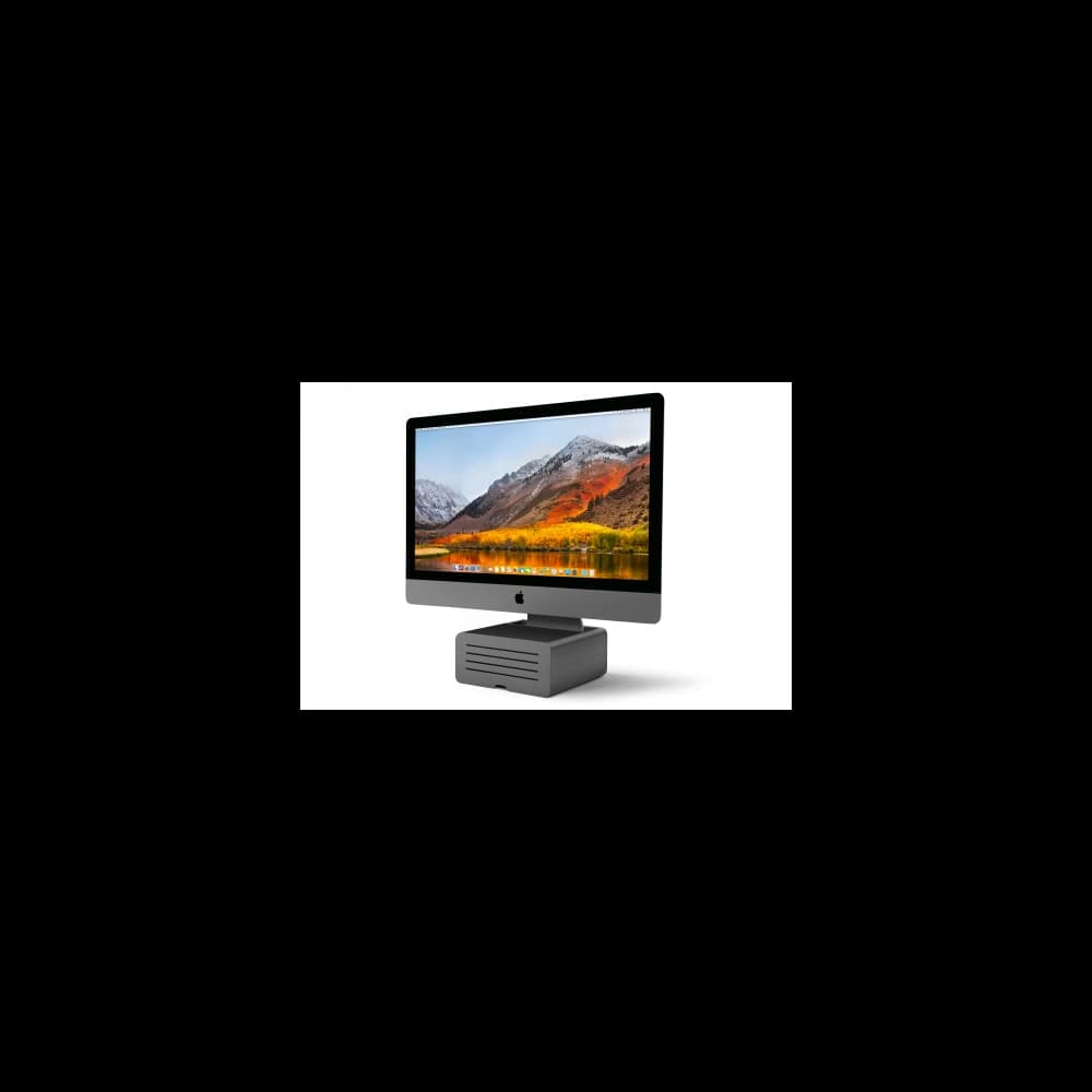 Aluminiowa podstawka Twelve South HiRise Pro pentru iMac și Apple Studio Display cu spațiu de depozitare (gunmetal) - 1