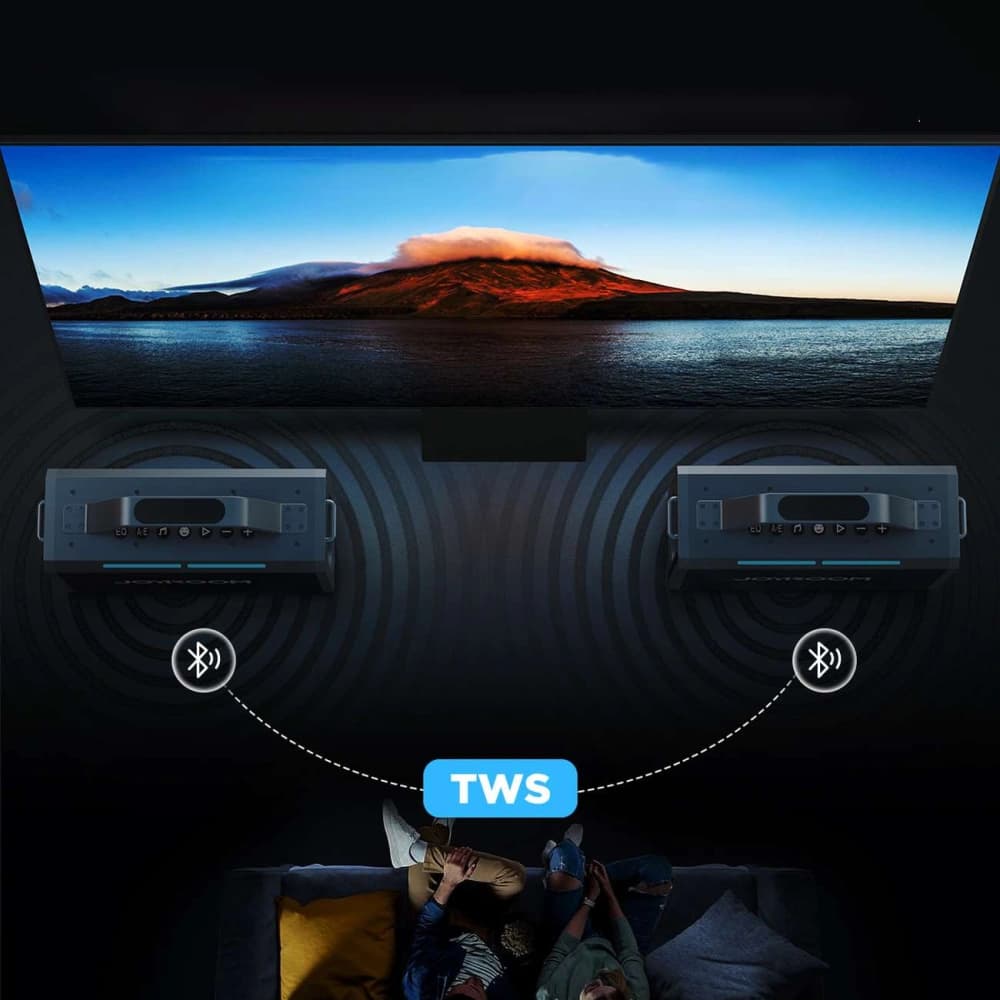 Gros speaker wireless pentru karaoke Joyroom Pies Series JR-MW03 Bluetooth 5.3 cu 2 microfoane și telecomandă negru - 8