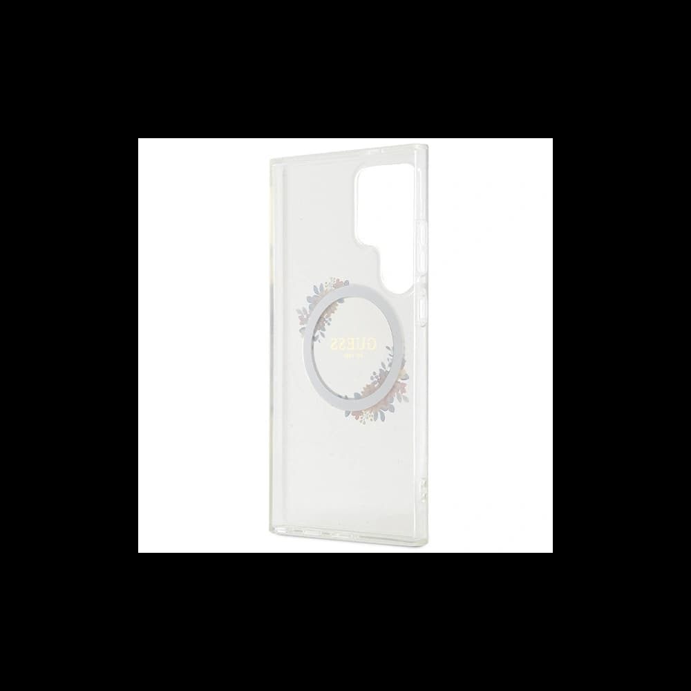 Etui Guess GUHMS24LHFWFCT Samsung Galaxy S24 Ultra hardcase IML Flowers Wreath MagSafe průhledný/transparentní - 7