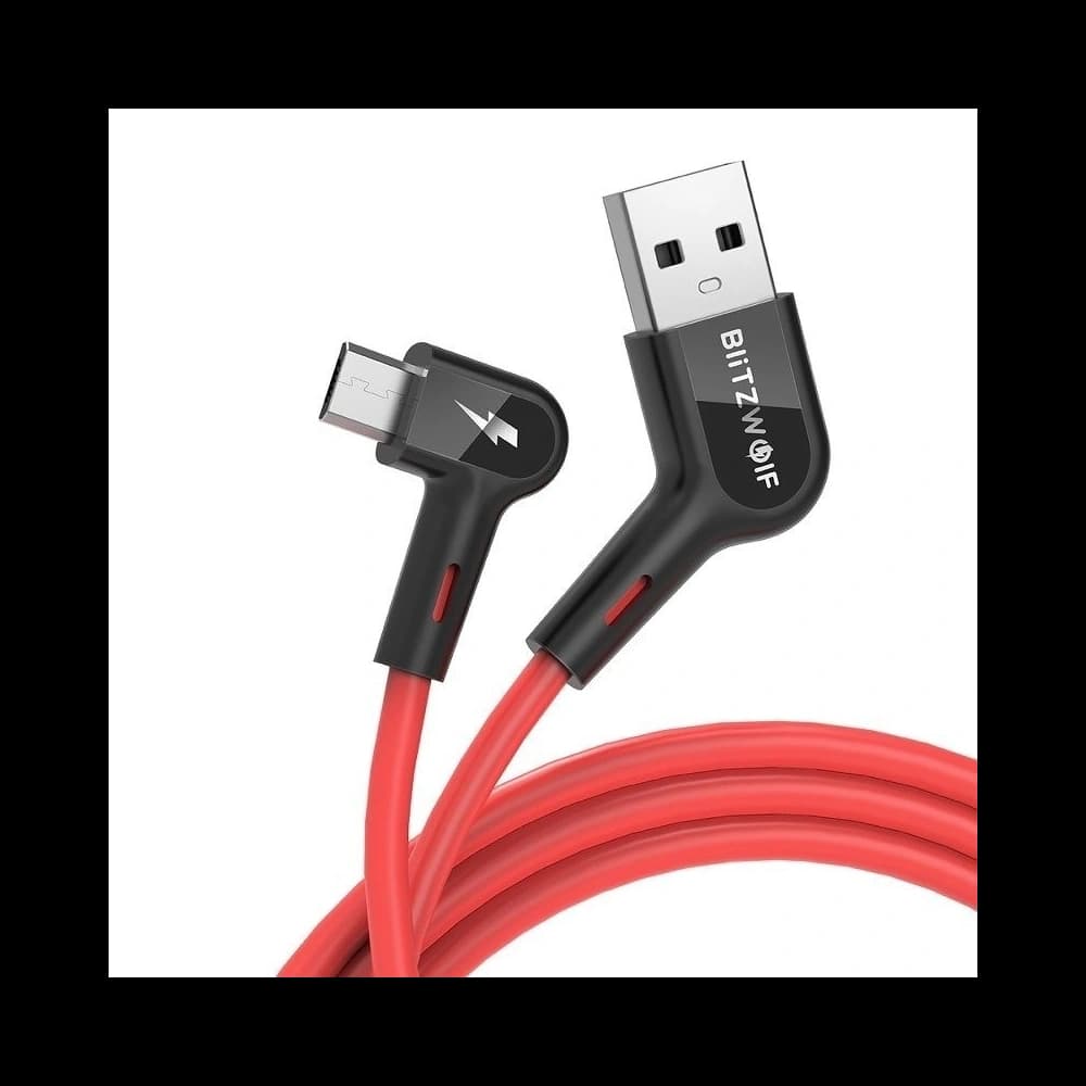 Right Angle USB-A to Micro USB Cable BlitzWolf BW-AC2 2,4A 1,8m - 5