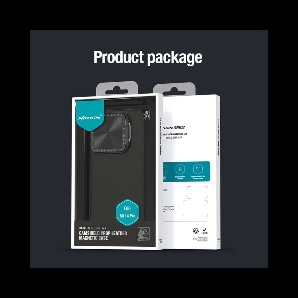 Etui Nillkin CamShield Prop Leather Magnetic Xiaomi 14 Pro Černá / Černý - 6