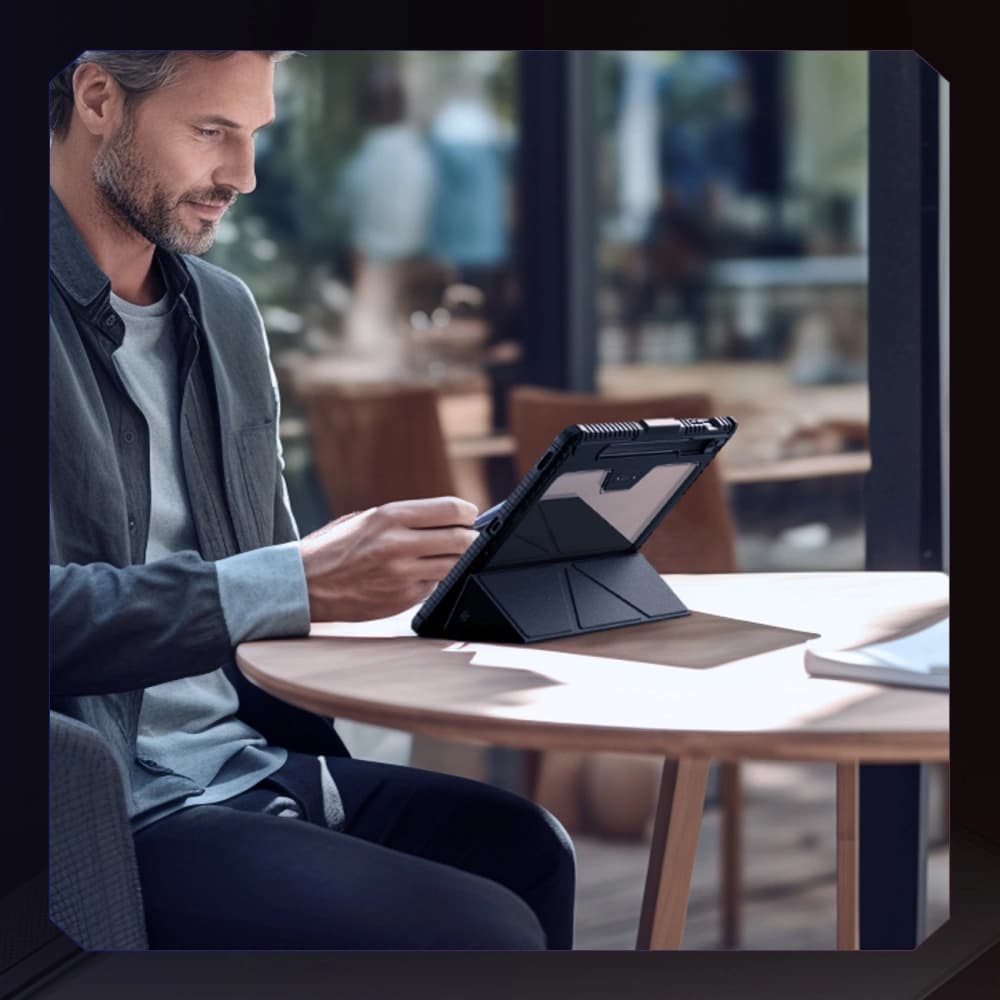 Case Nillkin Bumper Leather Case Pro Samsung Galaxy Tab S9 FE+ Plus schwarz - 12