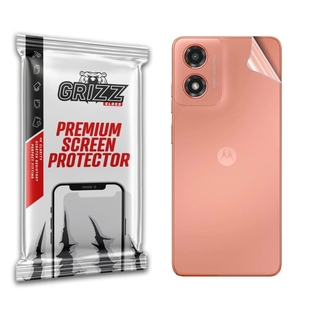Folie GrizzGlass SatinSkin spate pentru Motorola Moto G04s
