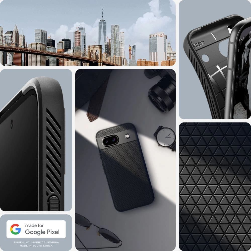 Tok Spigen Liquid Air Google Pixel 8a Matt Fekete - 12