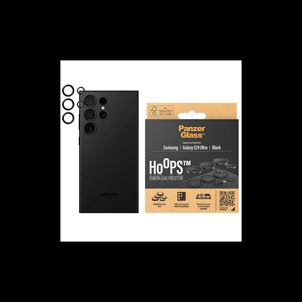 Sticlă pentru obiectivul aparatului PanzerGlass Hoops Camera Samsung Galaxy S24 Ultra negru/black