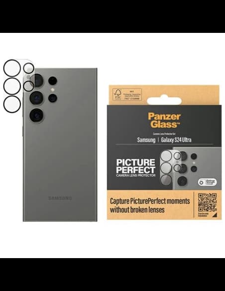 Edzett üveg a PanzerGlass Picture Perfect Samsung Galaxy S24 Ultra fényképezőgép lencséjére