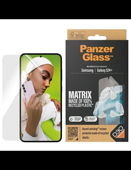Fólie na ochranu obrazovky PanzerGlass Ultra-Wide Fit Samsung Galaxy S24+ Plus D3O Matrix Ochrana obrazovky