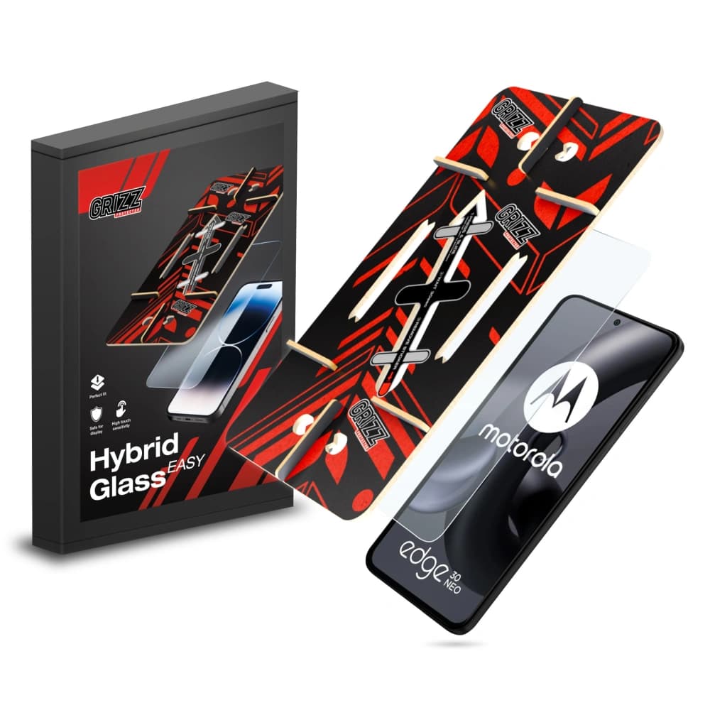 Hibrid üveg GrizzGlass HybridGlass Easy a Motorola Edge 30 Neo-hoz