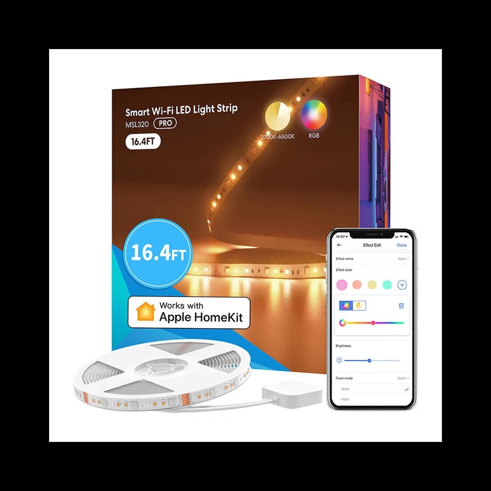 Inteligentă bandă LED RGBWW Meross MSL320 Wi-Fi 5m (Homekit) - 2