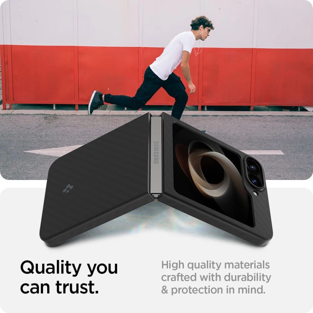 Case Spigen Airskin Samsung Galaxy Z Flip 6 / 7 FE Aramid Schwarz - 11