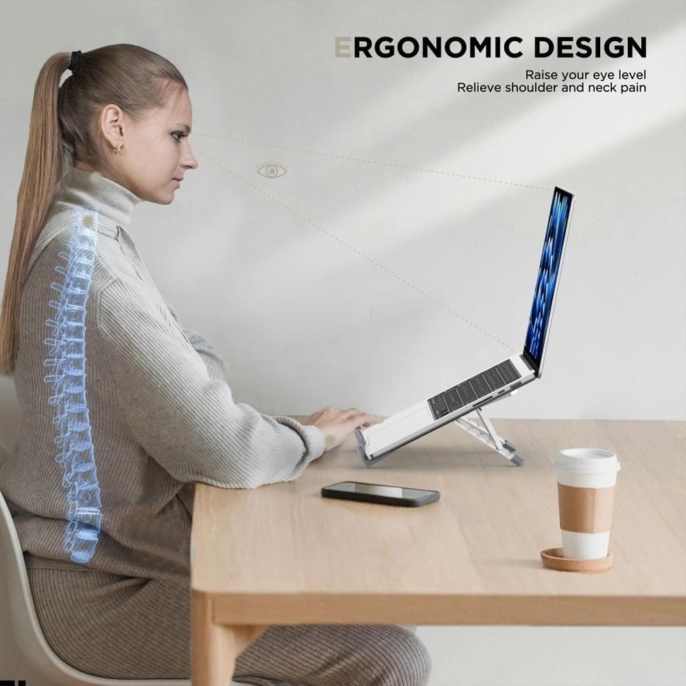 Podstawka Tech-Protect ULS300 Suport Universal pentru Laptop Argintiu - 7