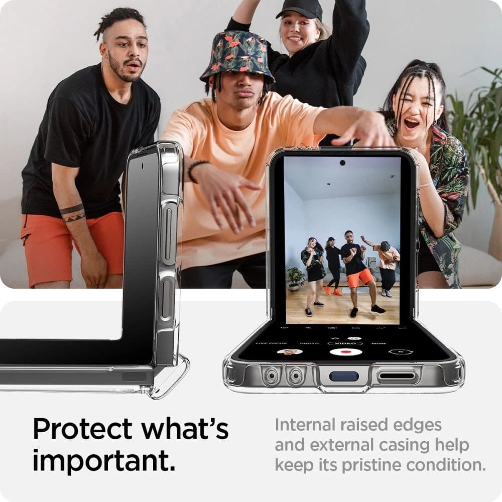 Etui Spigen Ultra Hybrid Pro Samsung Galaxy Z Flip 6 / 7 FE Crystal Clear - 9