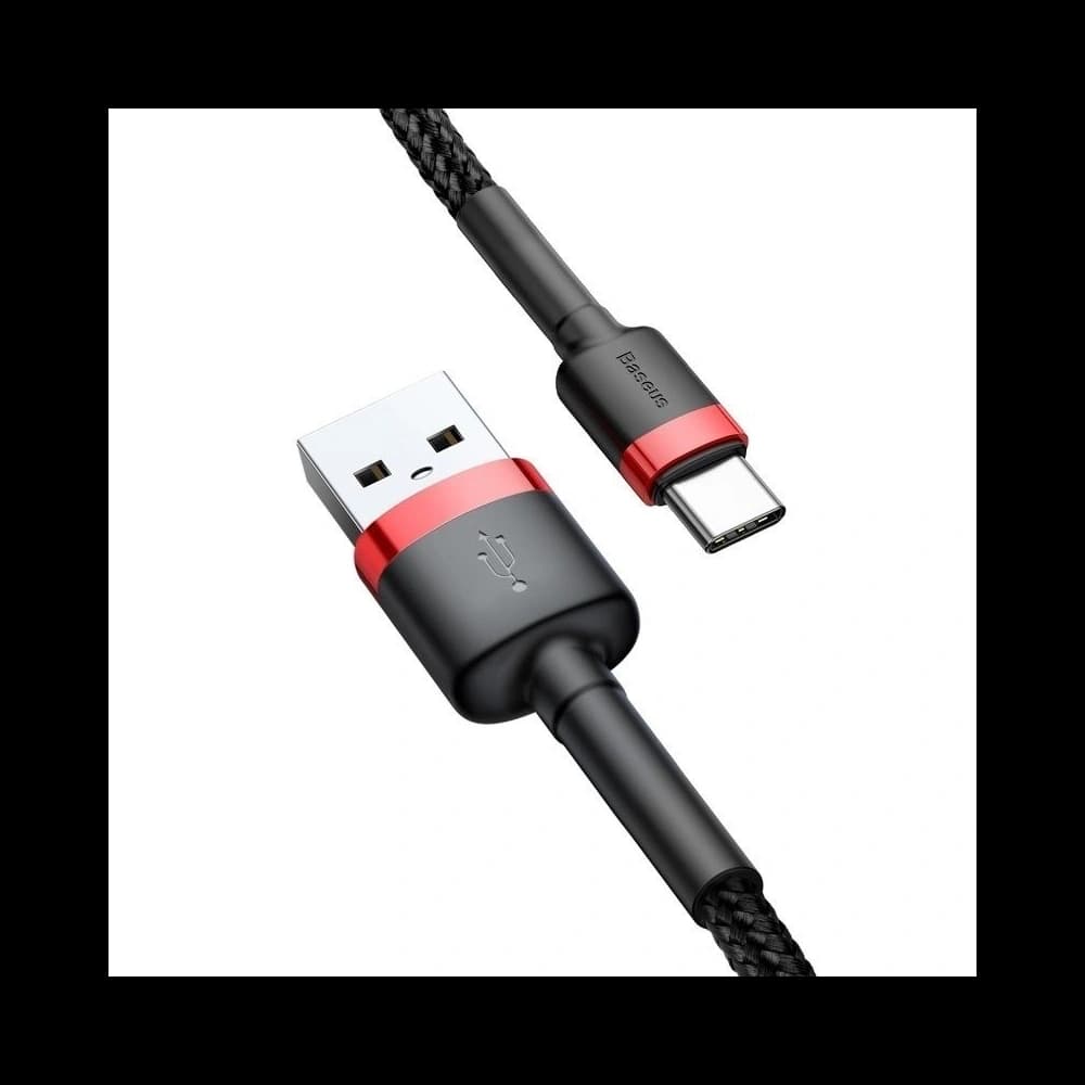 Kabel USB-C Baseus Cafule 2A 3m (červeno-černý) - 4
