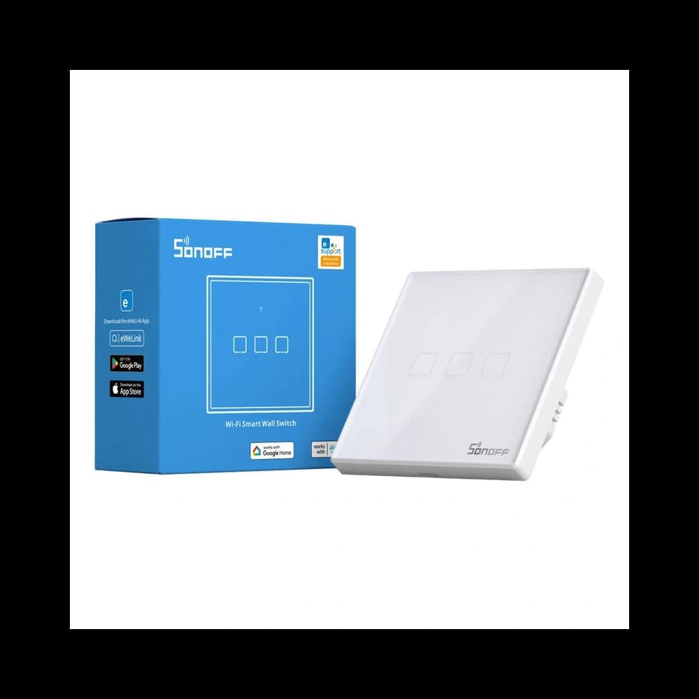 Dotykový WiFi + RF 433 spínač světla Sonoff T2 EU TX (3-kanálový) nová verze - 4