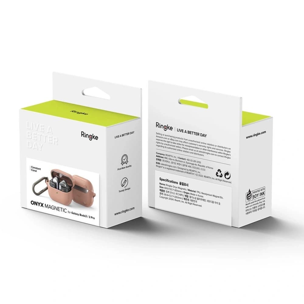 Ringke Samsung Tasche Onyx Magnetic MagSafe Galaxy Buds 3 / 3 Pro Constant Coral - 8