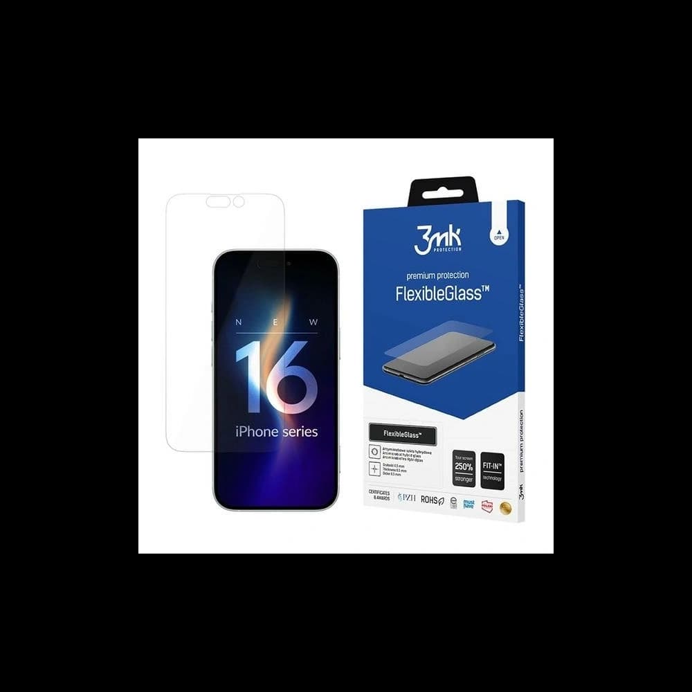 Hybriertes Glas 3MK FlexibleGlass Apple iPhone 16 Plus