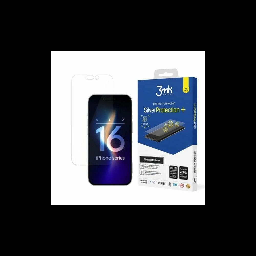 Antimikrobiální ochranná fólie 3MK SilverProtect+ Apple iPhone 16 Plus