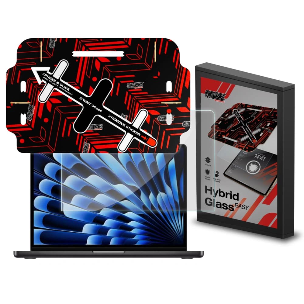 Hybrides Glas GrizzGlass HybridGlass Easy für Apple MacBook Air 15" 2024