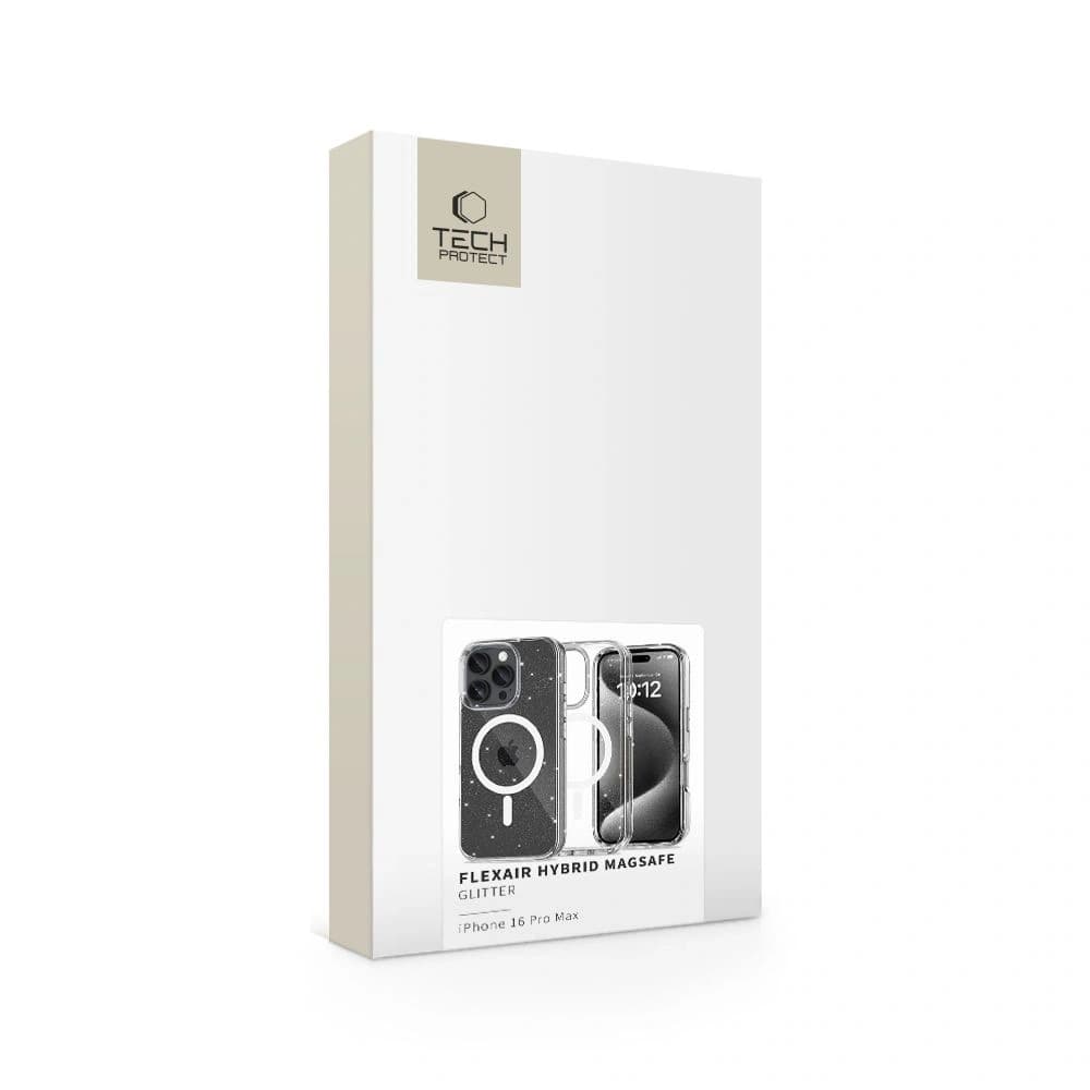Carcasă Tech-protect Flexair Hybrid MagSafe Apple iPhone 16 Pro Max Glitter - 5