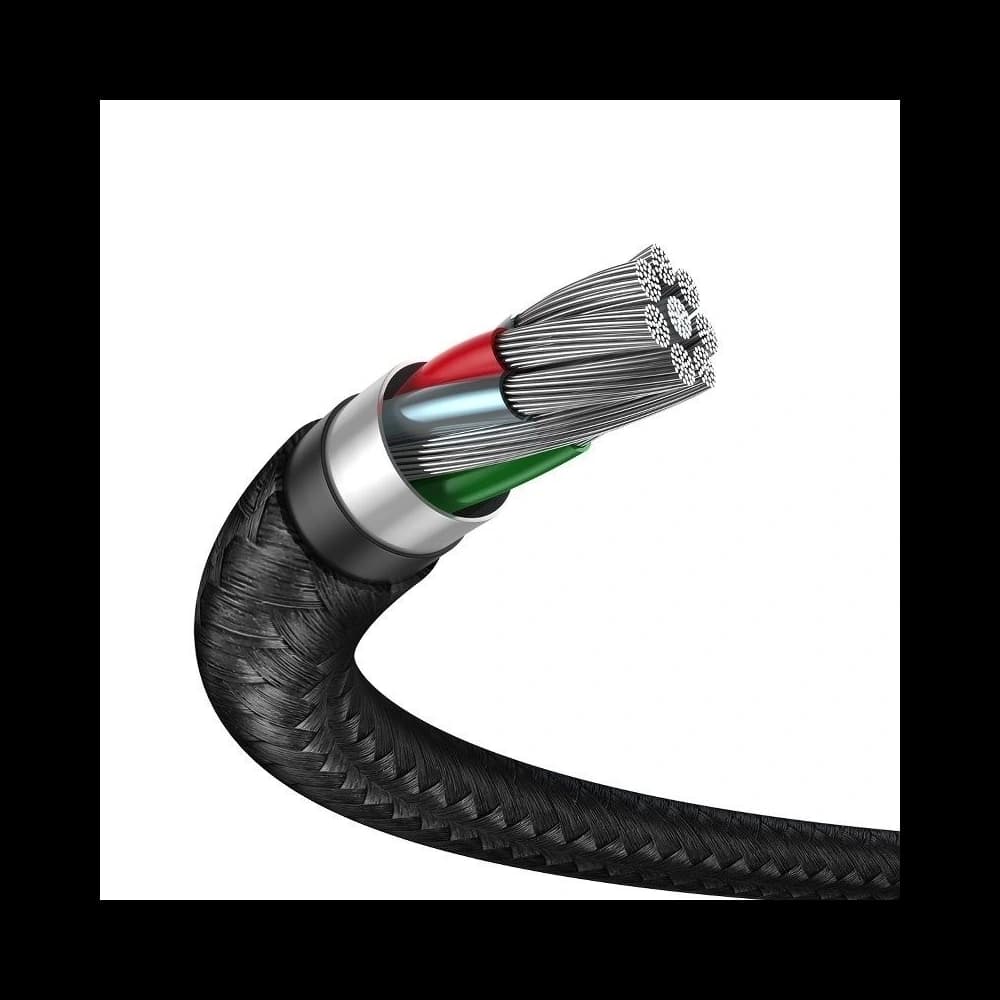 Baseus USB 3.0-Verlängerungskabel Cafule, 2A, 1m (schwarz/grau) - 6