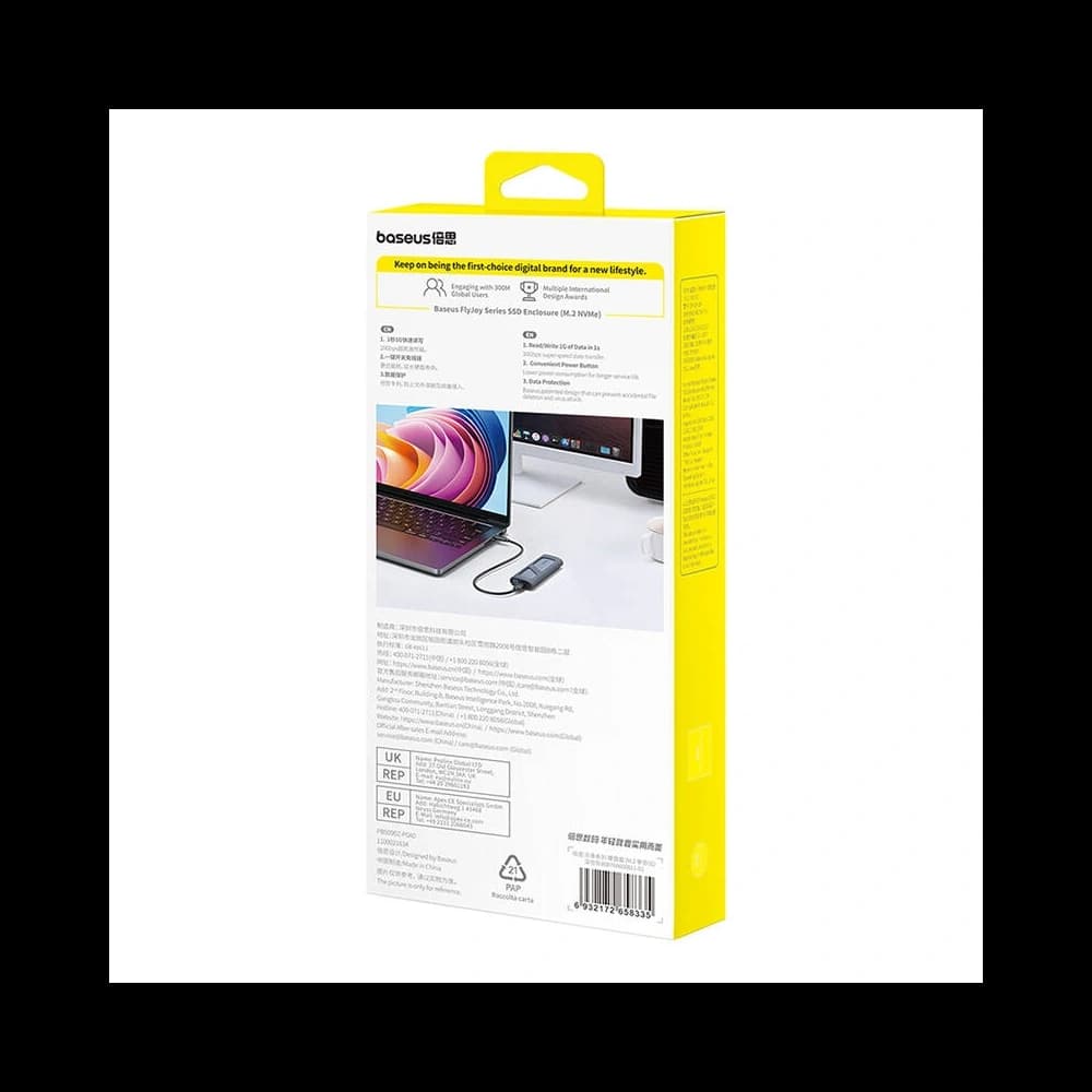 Baseus FlyJoy SSD pouzdro (šedé) - 8