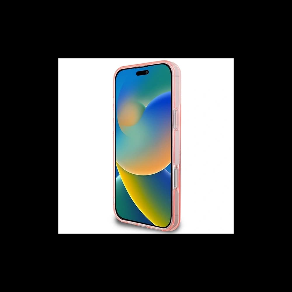 Guess GUHMP16XHFWFCP Apple iPhone 16 Pro Max Hardcase IML Blumenkranz MagSafe pink - 5