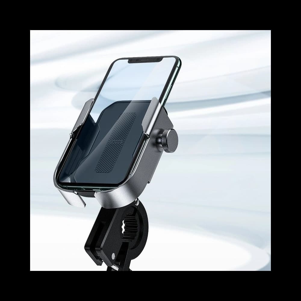Baseus Telefonhalter Armor für Motorrad / Fahrrad / Roller / Scooter (silber) - 6