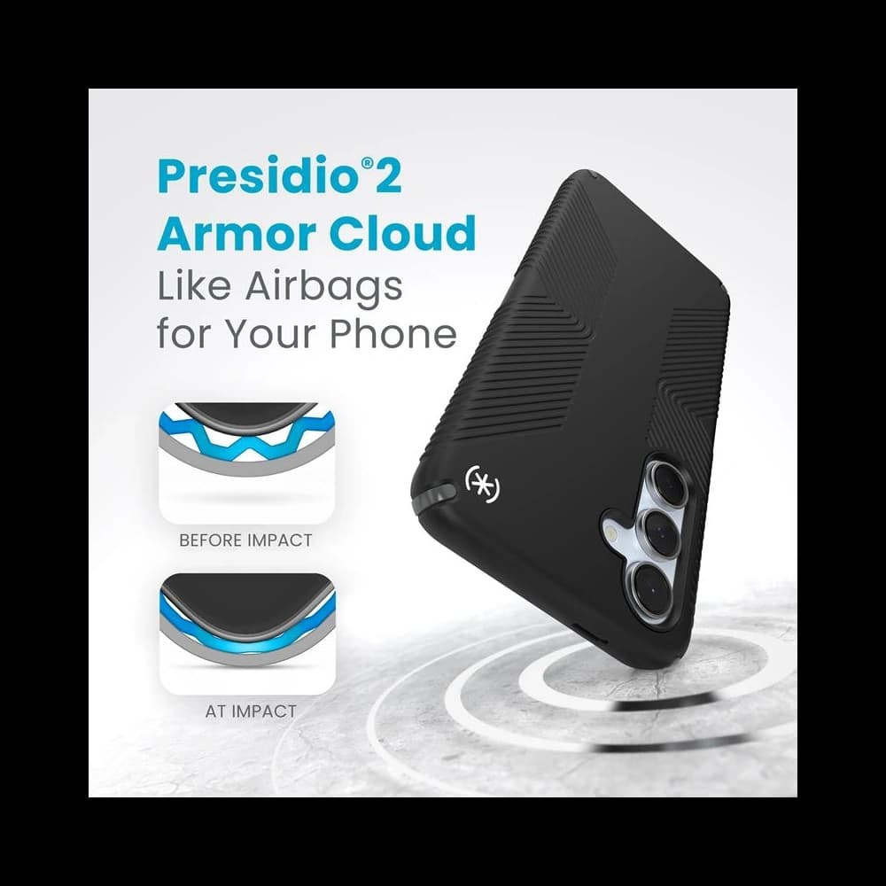 Speck Presidio2 Grip Samsung Galaxy S24 FE (Fekete/Slate Grey/Fehér) - 4