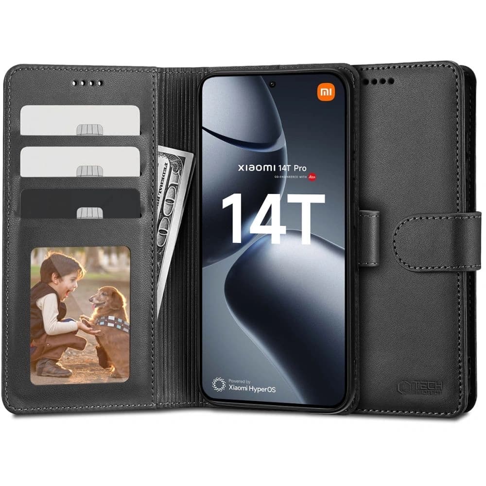 Tech-Protect Portofel Xiaomi 14T Pro Negru