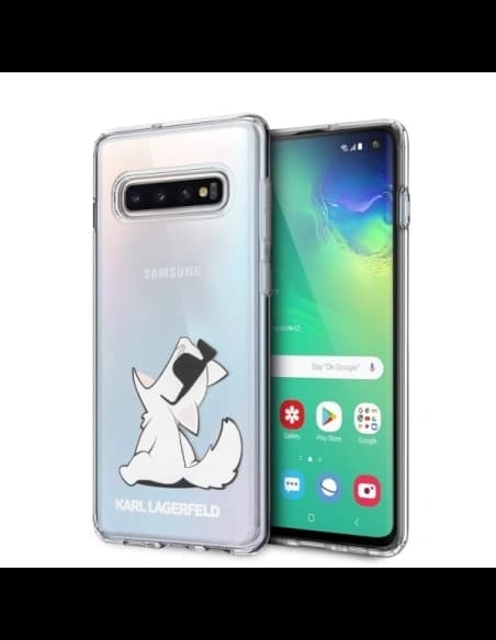 Karl Lagerfeld KLHCS10CFNRC S10 G973 tvrdý obal průhledný Choupette Fun