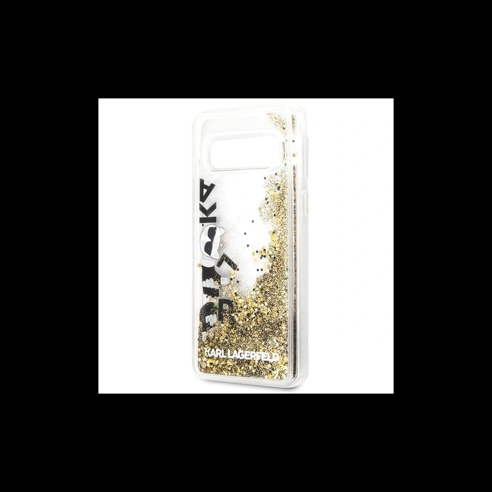 Karl Lagerfeld KLHCS10ROGO S10 G973 černo-zlatý/black & gold hard case Glitter - 3