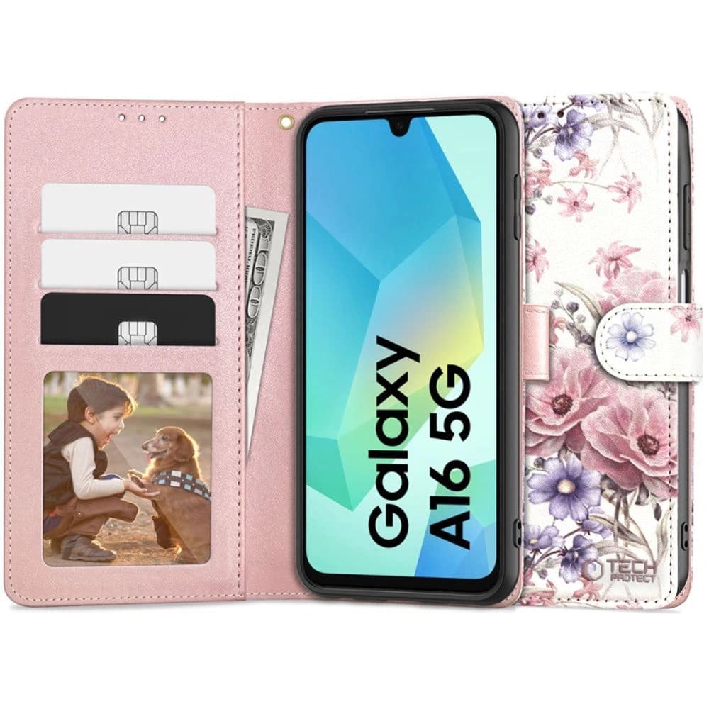 Tech-Protect Wallet Samsung Galaxy A16 4G / 5G Blütenblume