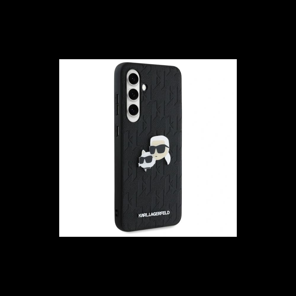 Karl Lagerfeld KLHCS24FEPGKLKCPK Samsung Galaxy S24 FE hardcase Monogram Karl&Chaoupette Head Pin black - 4