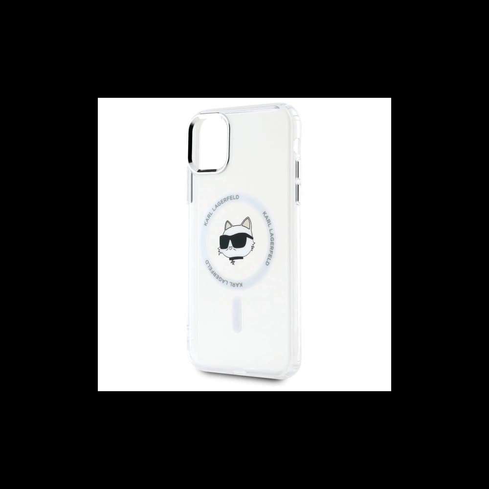 Karl Lagerfeld KLHMN61HLSCHH Apple iPhone 11 / XR hardcase IML Metal Choupette Head MagSafe white - 6