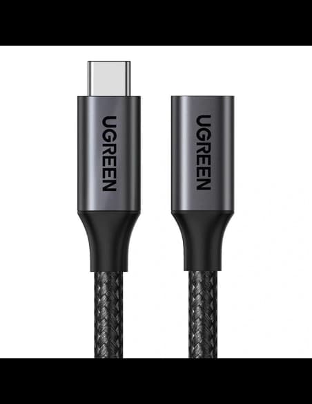 UGREEN US372 USB-C 3.2 férfi a USB-C Gen 2 női meghosszabbító kábel 0.5m (fekete)