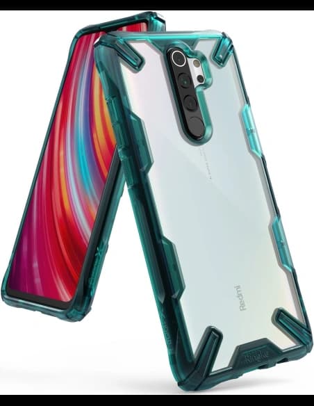 Etui Ringke Fusion-X Redmi Note 8 Pro Tyrkysově zelená
