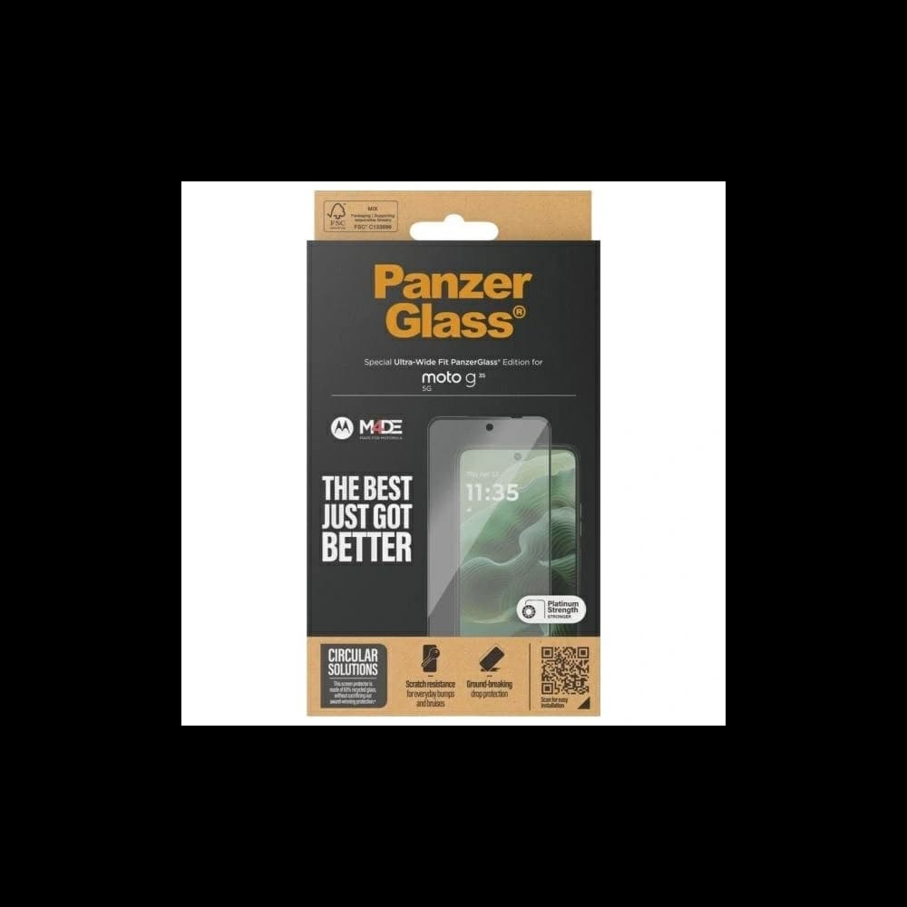 Tvrdé sklo PanzerGlass Motorola Moto G35 5G Ochrana obrazovky Ultra-Wide Fit - 3