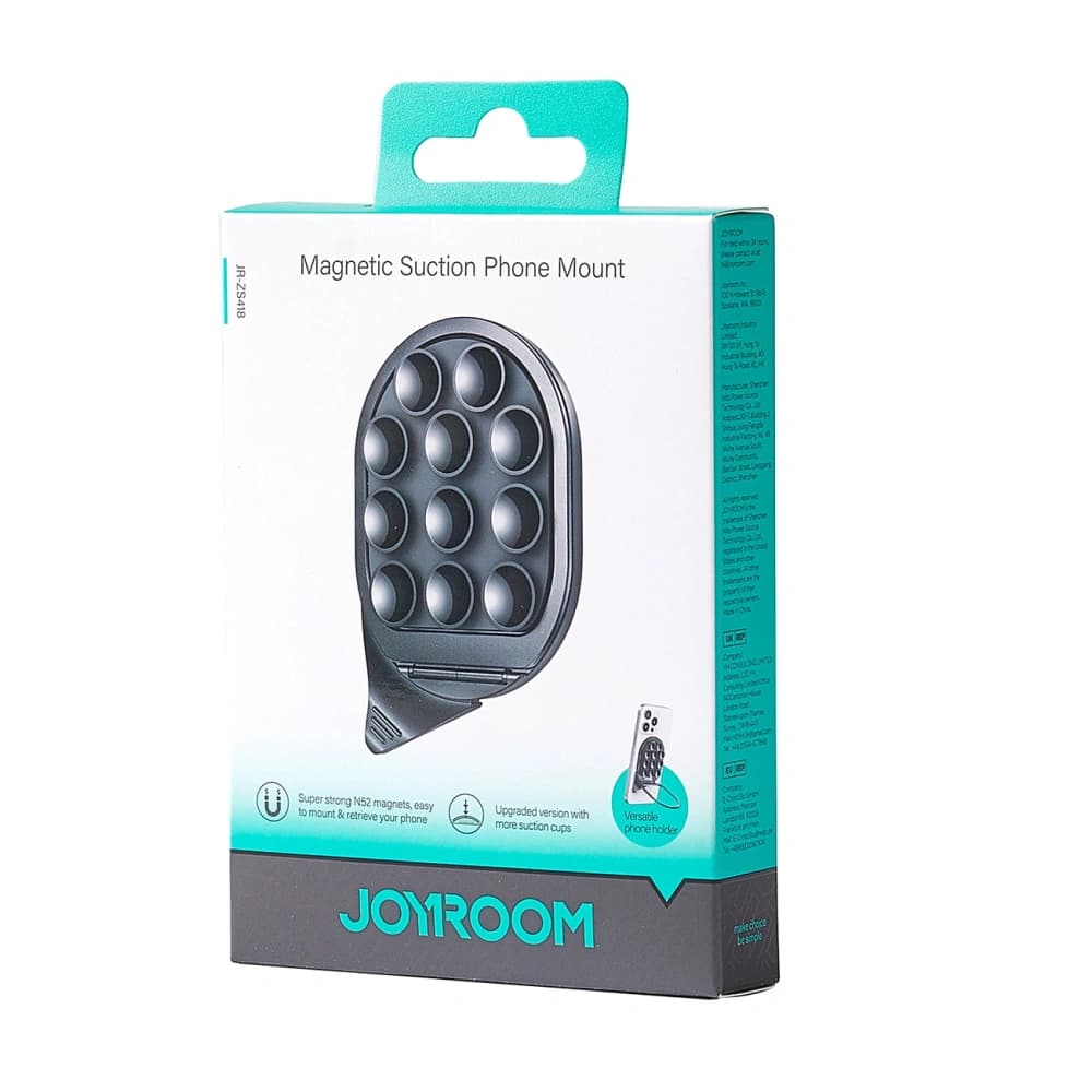 Joyroom JR-ZS418 smartphone holder with stand and suction cups MagSafe black - 2