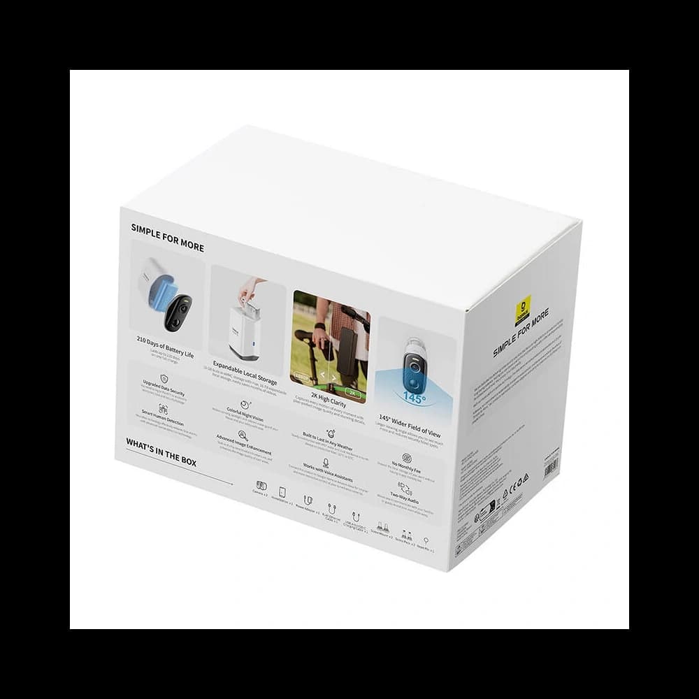 Baseus N1 2K kültéri kamera 2 db-os szett (Fehér) - 6