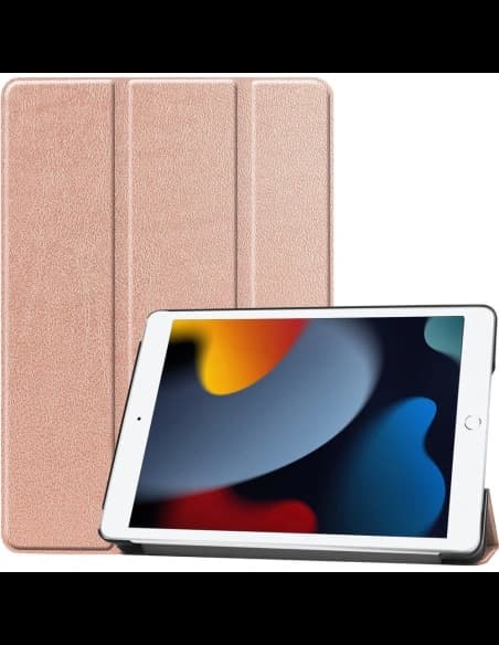 Bizon Case Tab Croc Apple iPad 9/8/7 10.2 2021/2020/2019 rózsaarany