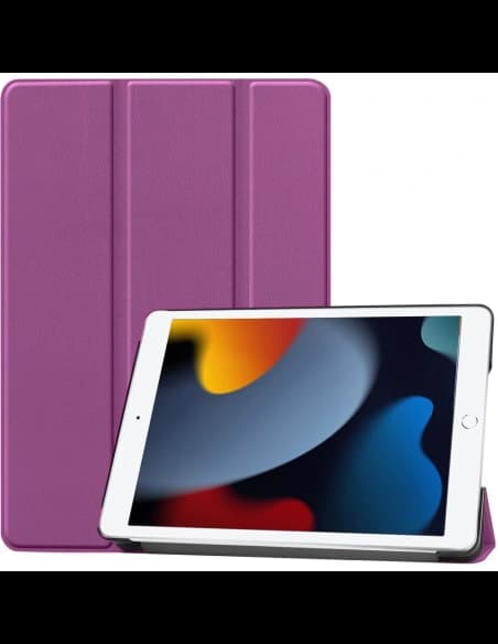 Bizon Case Tab Croc Apple iPad 9/8/7 10.2 2021/2020/2019 sötét lila