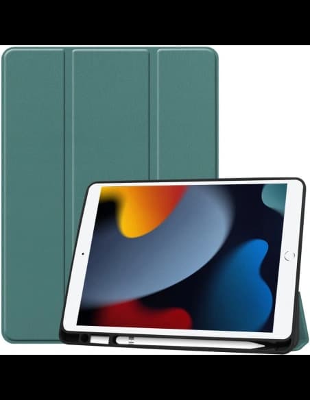 Bizon Case Tab Lizard Apple iPad 9/8/7 10.2 2021/2020/2019 sötétzöld