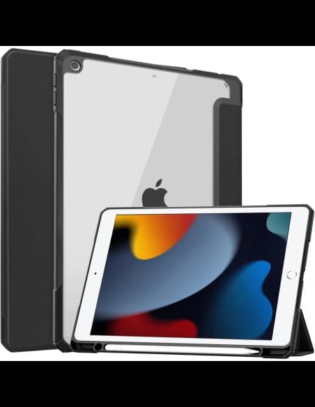 Bizon Case Tab Clear Matt Apple iPad 9/8/7 10.2 2021/2020/2019 fekete